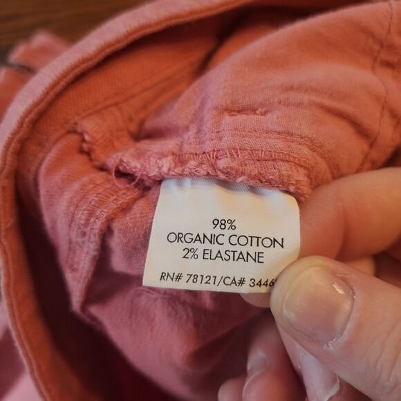 Eileen Fisher coral Pink Twill Ankle Zip Jean 10 - Picture 4 of 5